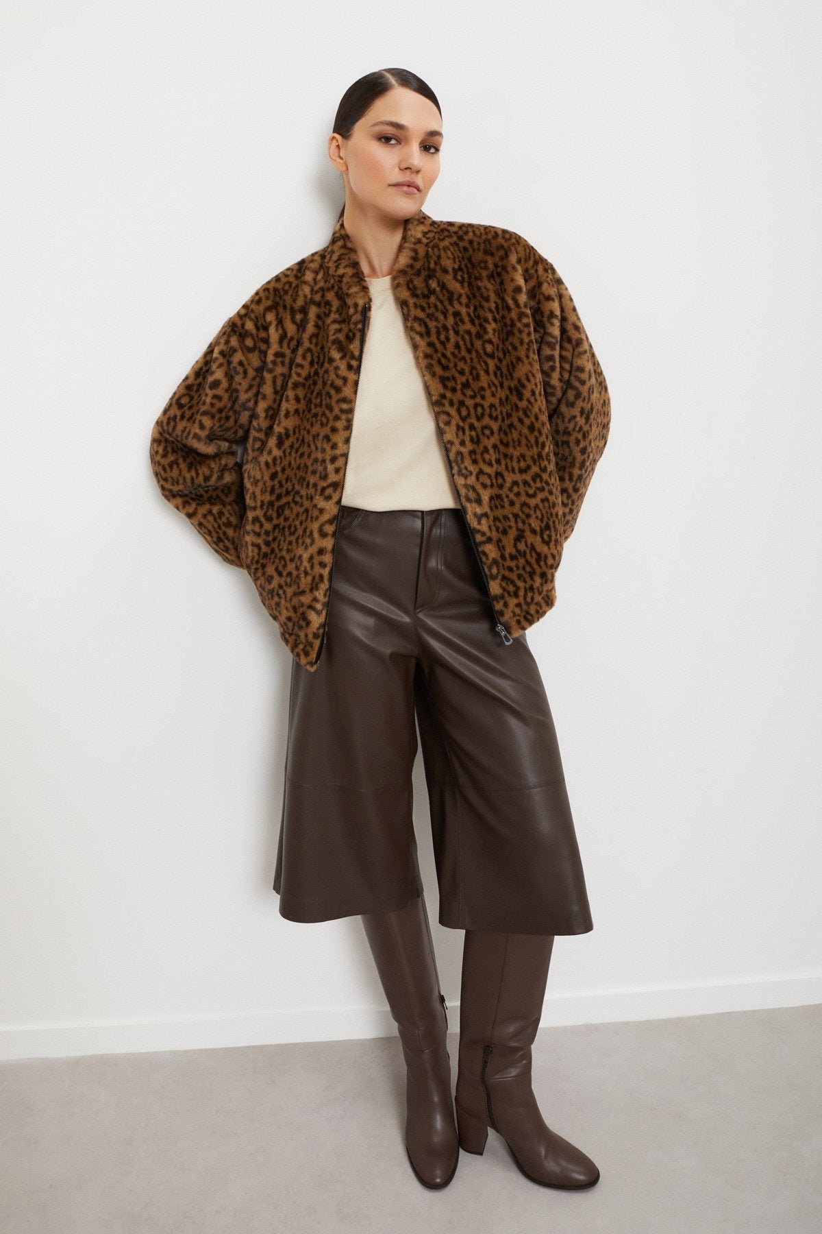 Giacca in ecopelliccia